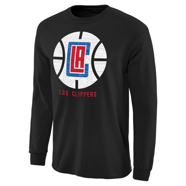 NBA Men Los Angeles Clippers Noches Enebea Long Sleeve TShirt Black->nba t-shirts->Sports Accessory